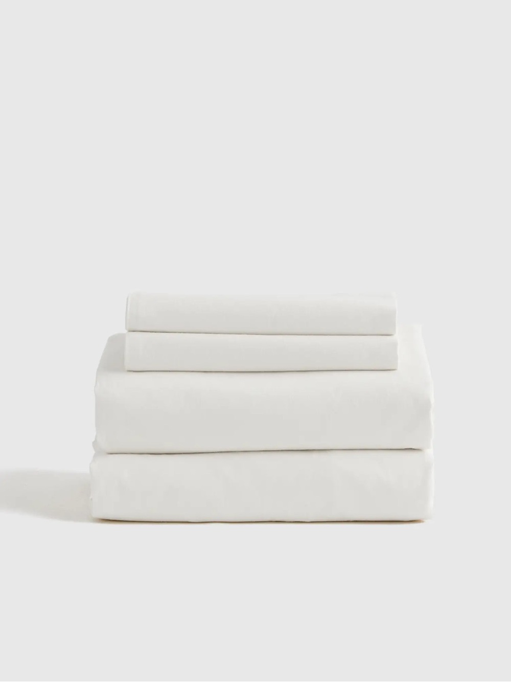 Quince white organic brushed cotton Sheet Set